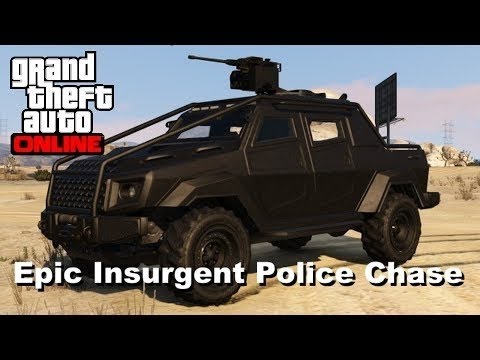 GTA 5  Epic POLICE  Insurgent 5 Star Police Chase W/ My Crew | GTA V Mutiplayer ACTION!!