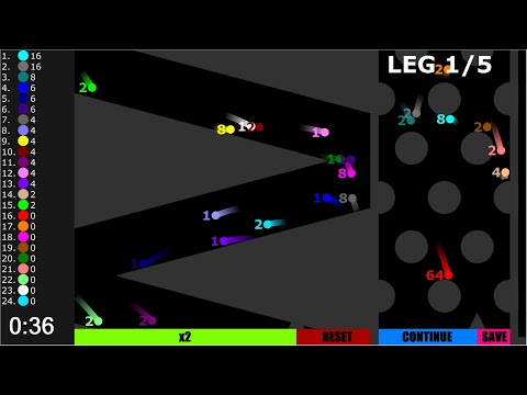 Multiply Challenge - Marble Race in Algodoo