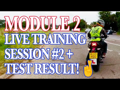 Live motorcycle Module 2 training session + test result! 🤞