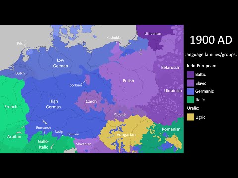 The History of the Central European languages 4000 BC - 2021 AD