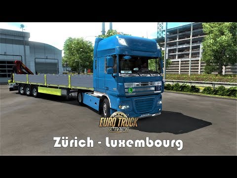 ETS2 1.34 / Drivng DAF XF 105 by vad&k v6.5 to Luxemburg