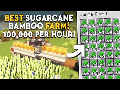 Minecraft Sugar Cane & Bamboo Farm Tutorial - 100,000+ P/H! — Minecraft farm tutorial thumbnail