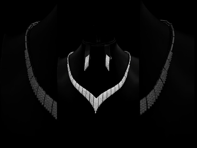 طقم عقد مع حلق اكسسوارات نسائي زركون أنيق إصدار خاص بضمان على اللون – تصميم راقٍ لإطلالة مميزة - RN-459