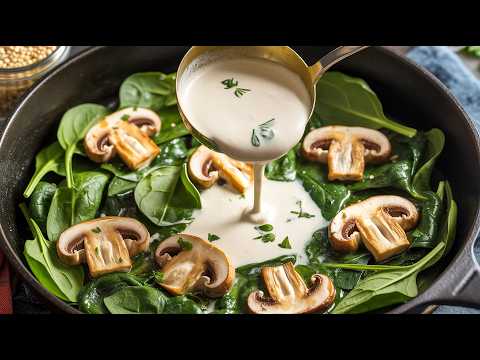 Pilze mit Spinat und Quinoa – noch nie so lecker zubereitet! Geheimes Rezept aus Restaurants!