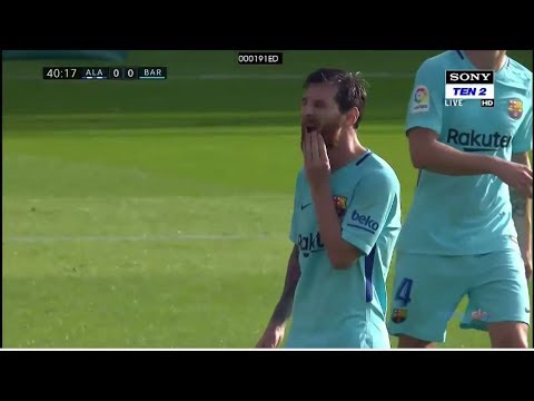 Lionel Messi Penalty Miss - Alaves vs Barcelona La Liga 2017/18