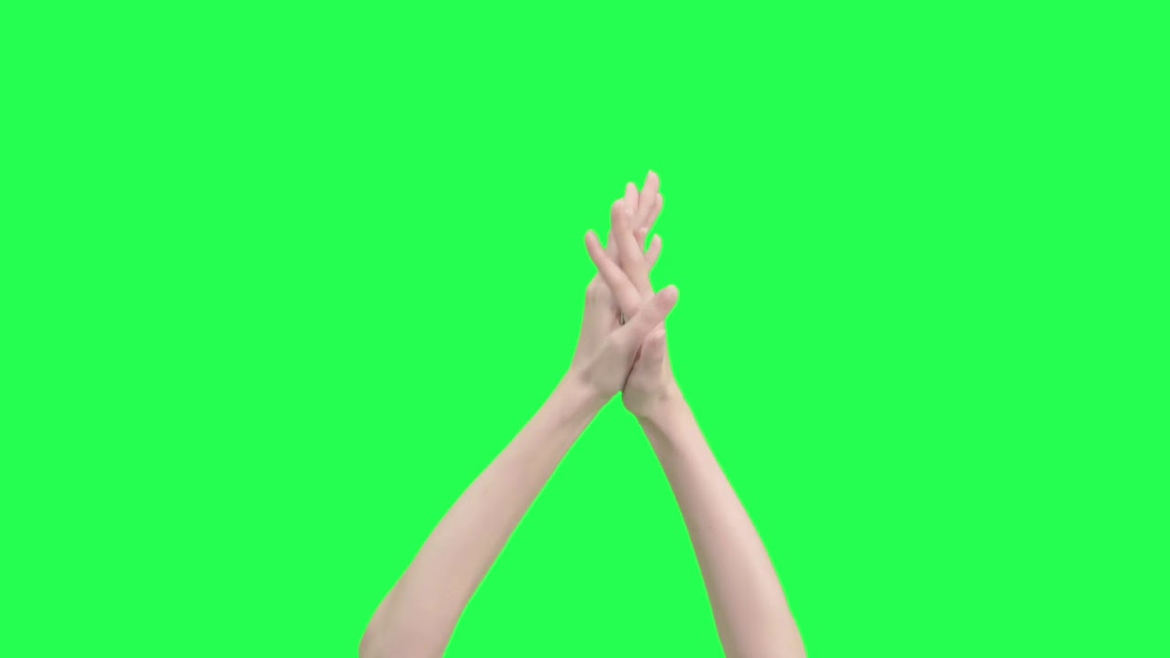 GREEN SCREEN - clapping hands HD