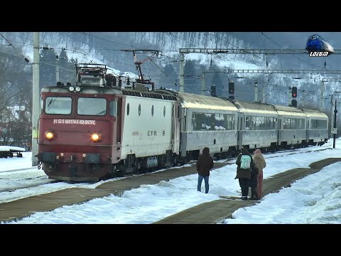 Trenuri în Zăpadă în Gara Năsăud 🚊❄🚄 Trains in Snow in Năsăud - 18 January 2026