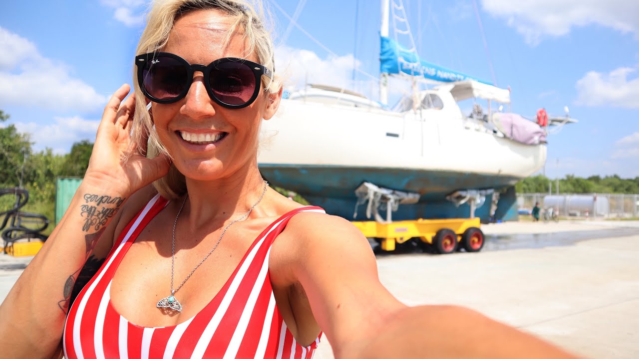 Hauling out our Home in Thailand. Let the Boat work begin! | Boat maintenance, Ep 170
