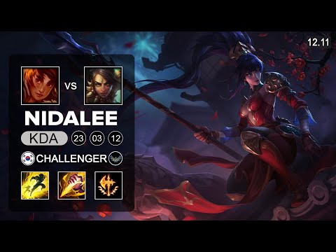 Tarzan Nidalee vs Taliyah Jungle - KR Challenger - Pach 12.11 Season 12