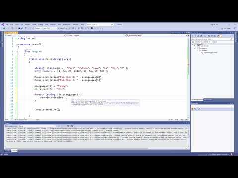 C# Tutorial - 13 - Array Operations