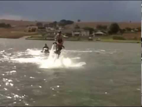 Jetovator, flying, water-powered bike