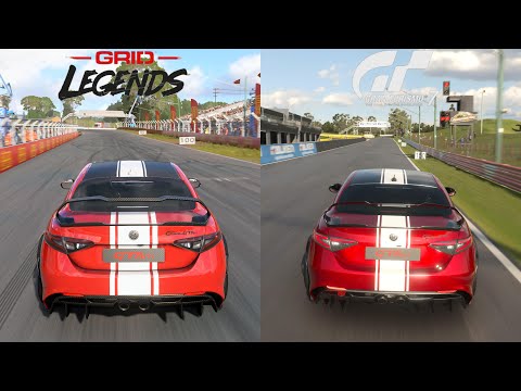 Gran Turismo 7 Vs Grid Legends Comparison - Alfa Romeo Giulia GTAm at Mount Panorama [4KPS5]