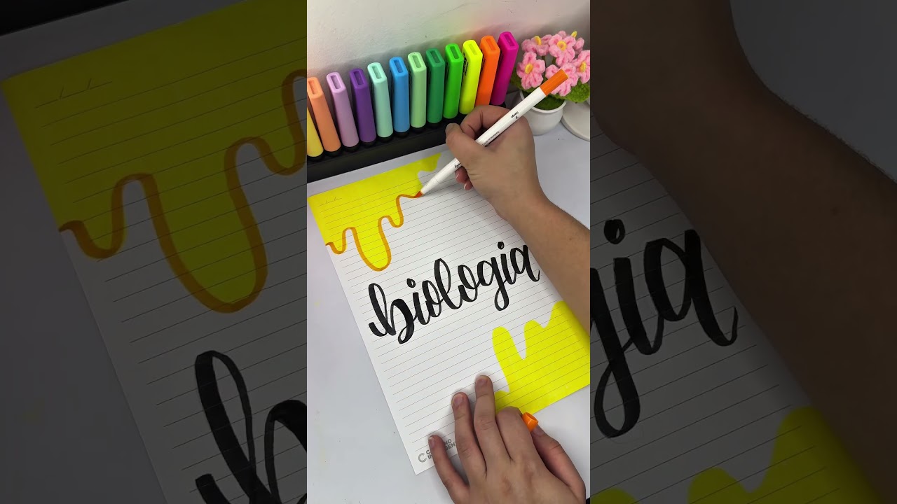 Ideia de capa de matéria #lettering #titulos #escola #caderno