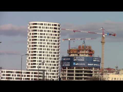 Београд Кула Београд и SKYLINE, поглед са Сајма, данас 6. март 2021.