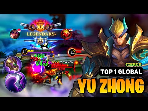 EXP LANE! Yu Zhong Best Build 2023 [ Yu Zhong Top 1 Global Gameplay ] ғɪᴇʀᴄᴇ - MLBB
