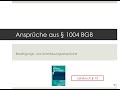 Gesetzliche Schuldverhältnisse Ansprüche Aus 1004 BGB