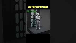 [Blender] Low Poly Stormtrooper [PS1 style]