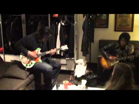 Keith Nelson and Stevie D of Buckcherry Jamming Backstage