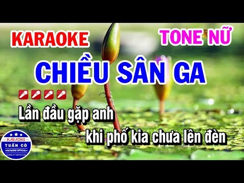 Karaoke Chiều Sân Ga | Nhạc Sống Tone Nữ Fm Beat | Karaoke Tuấn Cò