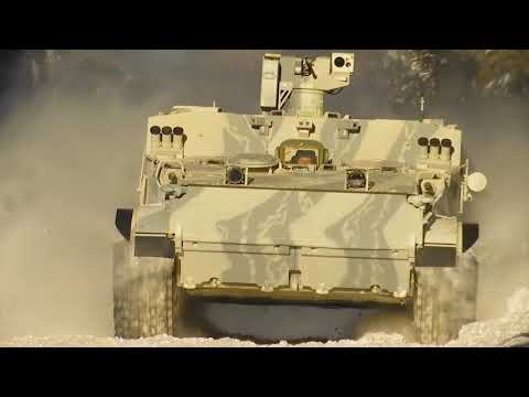 Latest Russian APC BT-3F with 12.7mm remote gun undergoing terrain test