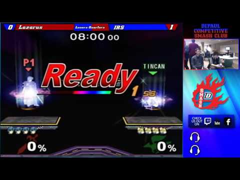 DePaul Smashfest #8 SSBM Winners Quarters - Lazarous (Marth) vs IRS (Fox)