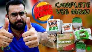 Burger King India | Full Veg Menu | Whopper | Vegetarian Burgers | Indian Food