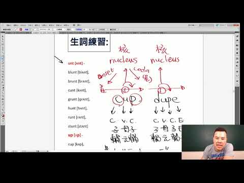丁宗同美語 : -unt, up, upe 韻音組合 (自然發音、國際音標、韻音講解)