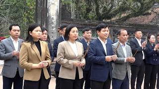 Đoàn đại biểu lãnh đạo phường Tam Điệp dâng hương tại Đền thờ Vua Đinh, Vua Lê và mộ cố Chủ tịch nước Trần Đại Quang nhân dịp Tết Nguyên đán Bính Ngọ 2026