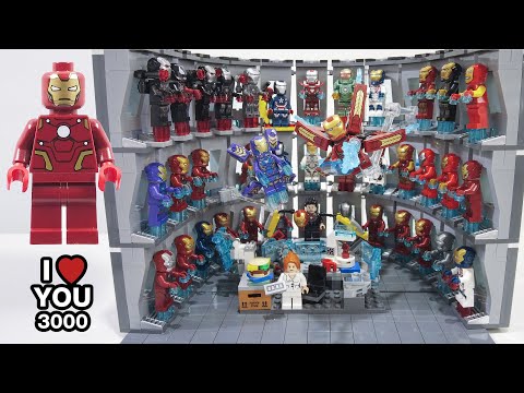 Every Lego Iron Man / Tony Stark / War machine / Rescue Minifigure ever made! VS movie and comic