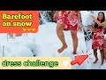 Barefoot On Snow Challenge With Dress In Germany I M Super Happy With This Experience