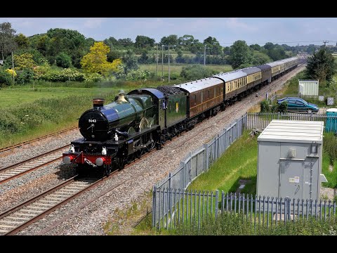 GWR CASTLE AT SPEED - 5043 EARL OF MOUNT EDGCUMBE AT COGLOAD JUNCTION WITH THE 'WHISTLING GHOST II'