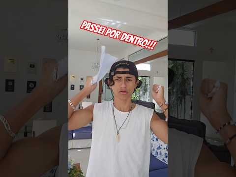 PASSEI POR DENTRO DE UMA FOLHA!!#shorts