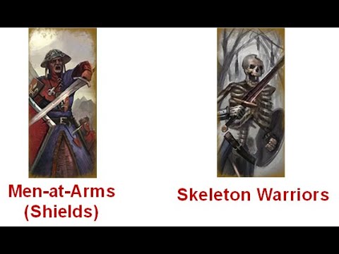 Total War: WARHAMMER 1vs1: Men-at-Arms (Shields) vs Skeleton Warriors