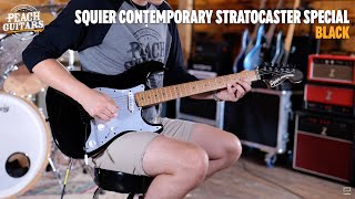 Video thumbnail for No Talking...Just Tones | Squier Contemporary Stratocaster Special | Roasted Maple - Black by Peach Guitars