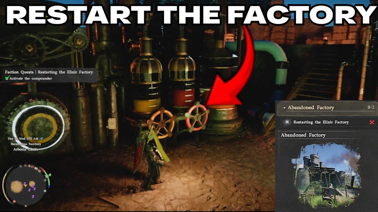 How to COMPLETE ABANDONED FACTORY (RESTARTING THE ELIXIR FACTORY) in Crimson Desert