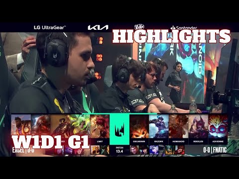 XL vs FNC - Highlights | Week 1 Day 1 LEC Spring 2023 | Excel vs Fnatic
