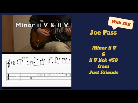 Lick of the Day #58 - Joe Pass Minor ii V & ii V Lick with TAB