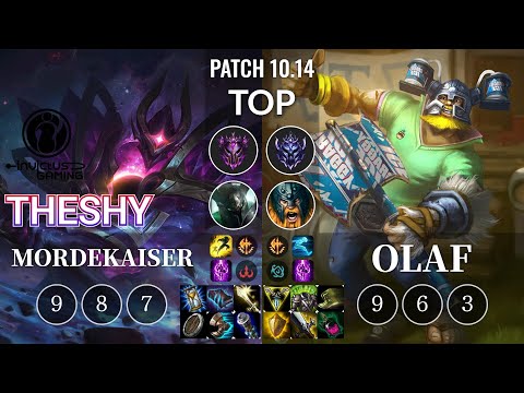 IG TheShy Mordekaiser vs Olaf Top - KR Patch 10.14