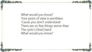 Jesus Jones - What Would You Know Lyrics
