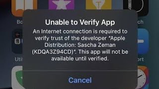 How To Fix Unable to verify app  on iphone 2024 || Unable To  Verify app issue on iOS 17