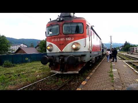 EC102 sosește in Stația Gura Humorului Oras cu Trenul R5702 Ilva Mică-Suceava 11.06.2023