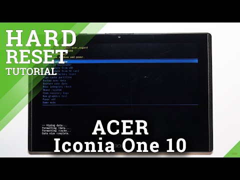 Hard Reset ACER Iconia One 10 via Recovery Mode – Bypass Screen Lock / Restore Defaults