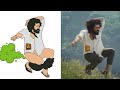 Chikiri Chikiri Full Video Song Peddi Ram Charan Drawing Meme HP Animation