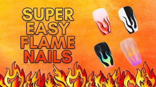 🔥 Super Easy Flame Nails | Get the 90's/Y2K Look 🔥