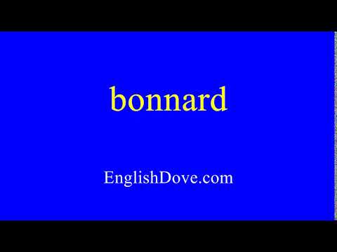 How to pronounce bonnard in American English