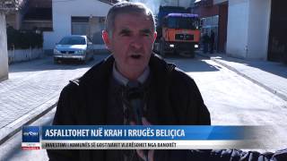 Asfaltohet nje krah i rruges Belicica