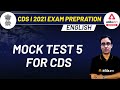 CDS I 2021 Exam Preparation English Mock Test 5 For CDS