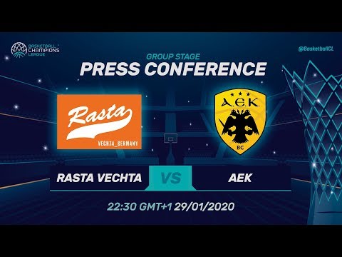 Rasta Vechta v AEK - Press Conference - Basketball Champions League 2019-20