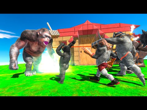 Primate Neighbors attack Goro's House - Animal Revolt Battle Simulator