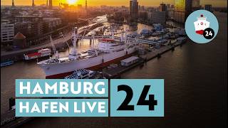 Hamburg Hafen Live 24 🛳️ Hafenkino & Schiffe gucken an den Landungsbrücken live webcam